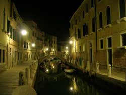 Venice canal at dusk