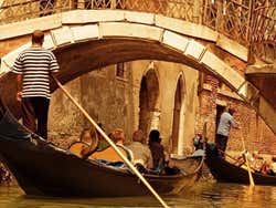 Gondola ride in Venice
